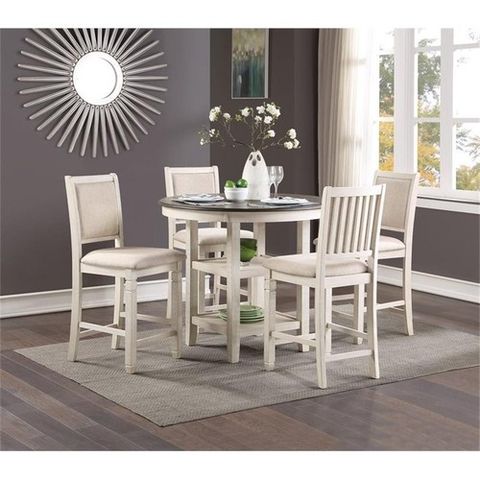 Lexicon Transitional Wood Counter Height Dining Room Table In Brown ... throughout Lexicon Janina Transitional Wood Dining Room Table In Natural